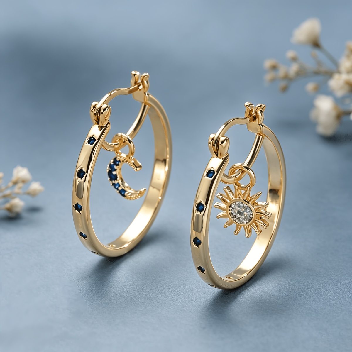 TEMU 1 Paire de Boucles d'Oreilles Créoles Torsadées Plaquées Bohèmes pour Femme - Créoles Double Couche avec Motif Torsadés, Convient pour , les