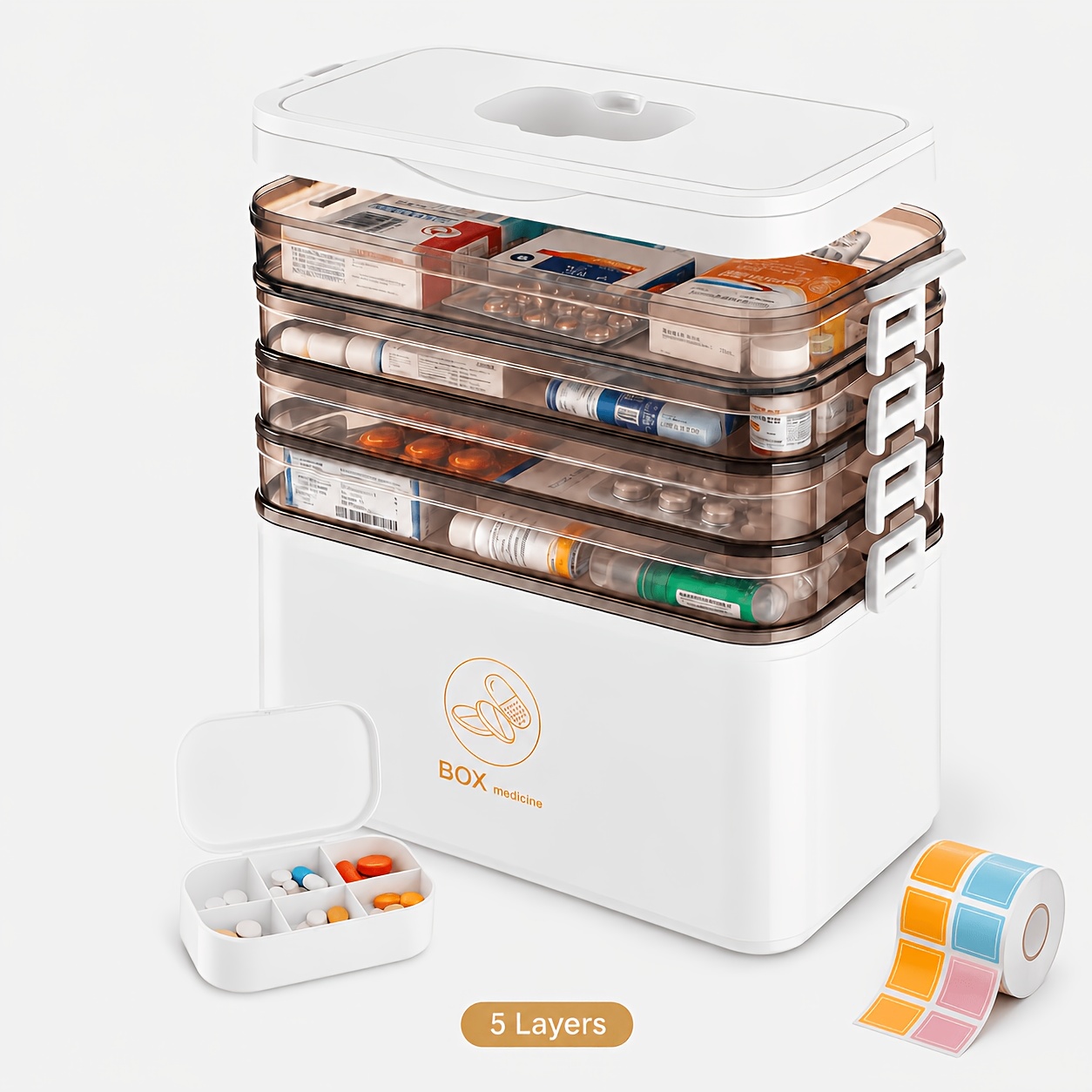 TEMU 1pc Large Capacity Assorted Durable Portable Storage Box, Storage Box For Home And Travel, Transparent Storage Box--easy To Clean, Suitable For