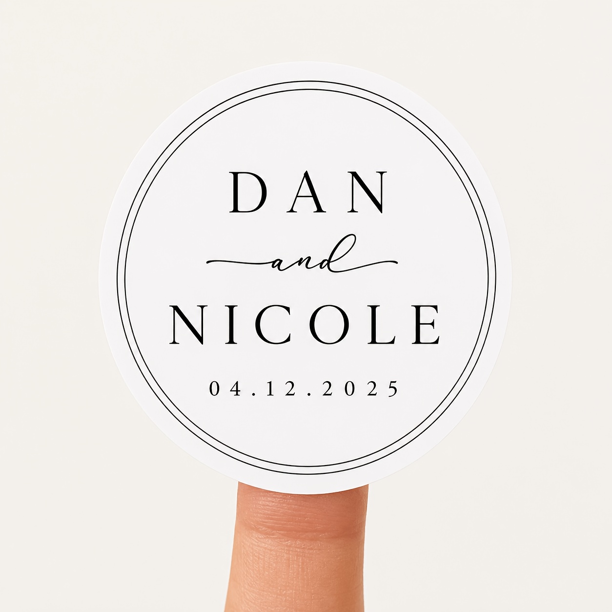 TEMU Personalized Wedding Stickers, Custom Name And Date Round Labels, 6 Minimalist Designs, Or Clear Wedding Favor Stickers For Envelopes,
