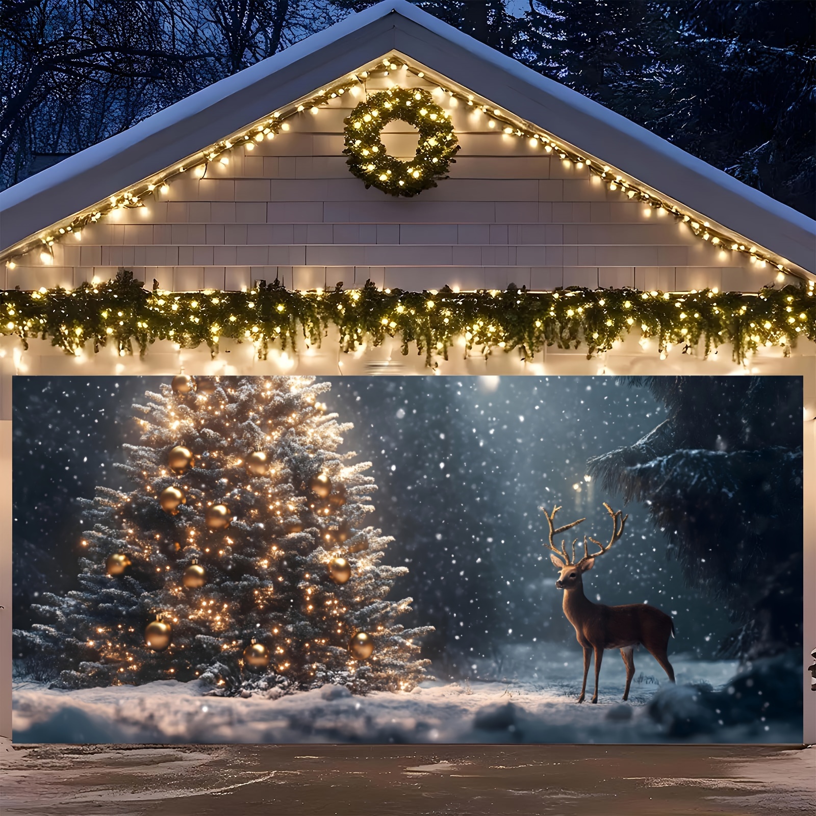 

1pc Christmas , 13x6ft Polyester And , Decoration For