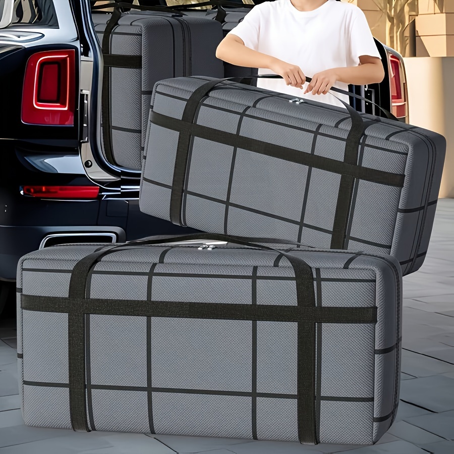 

1pc Car Large Capacity Storage Bag With Zipper Super Composite Car Luggage Organizer To Dust And Moisture