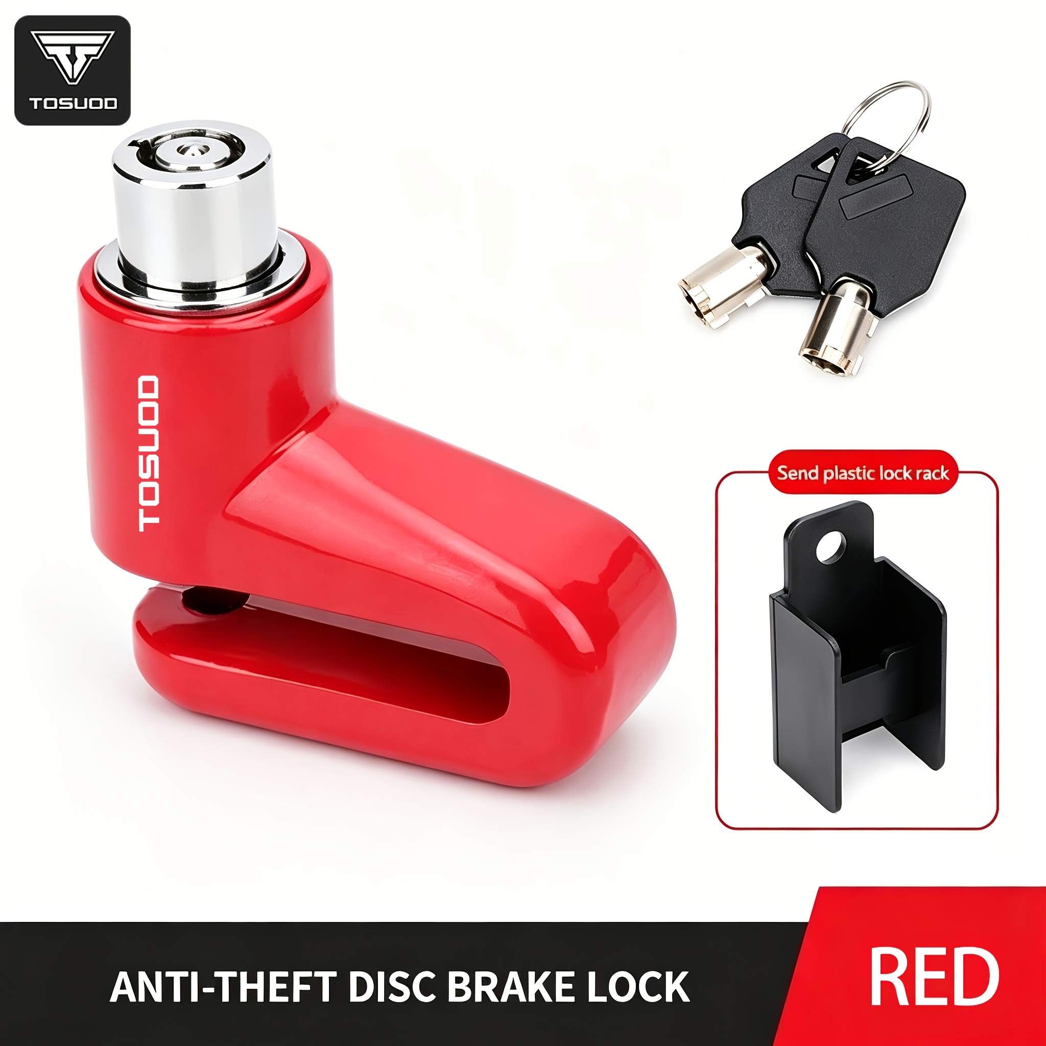 TEMU TOSUOD 1 pièce/2 pièces Cadenas de frein à disque Antivol Cadenas de frein à disque portable Accessoires de corde de pour VTT