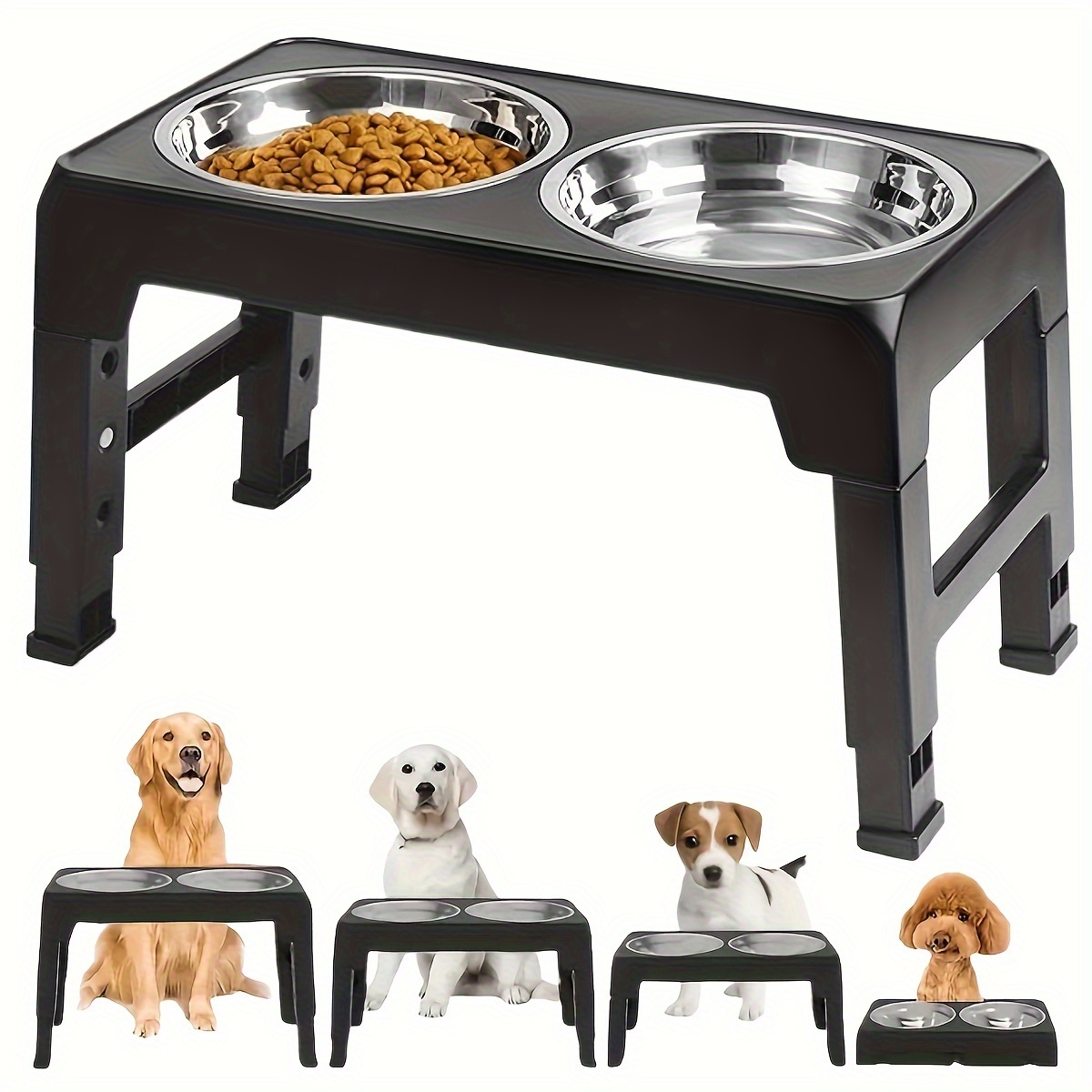 

Dog Feeder Steel And Feeder Bowls For Small And And - Promotes Eating Habits And Feeding