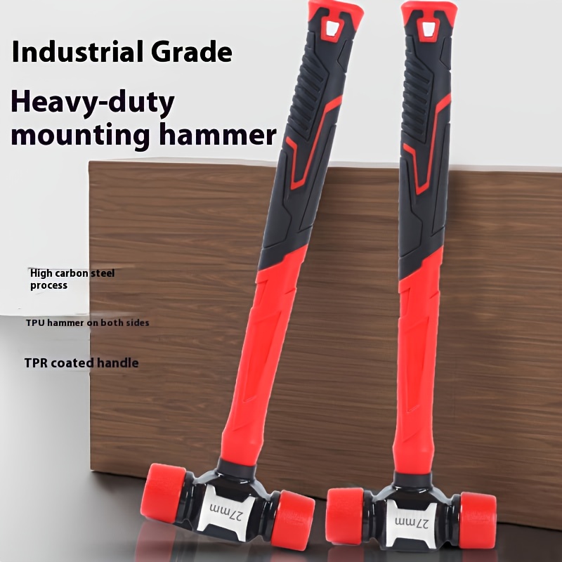 2025 new installation hammer non rebound rubber mallet surface friendly rubber hammer solid rubber mallet wrench rubber hammer tool installation tool suitable for floor laying tile installation woodworking and renovation projects   for professionals and diy enthusiasts rubber hammer rubber mallet plastic hammer Product details 0