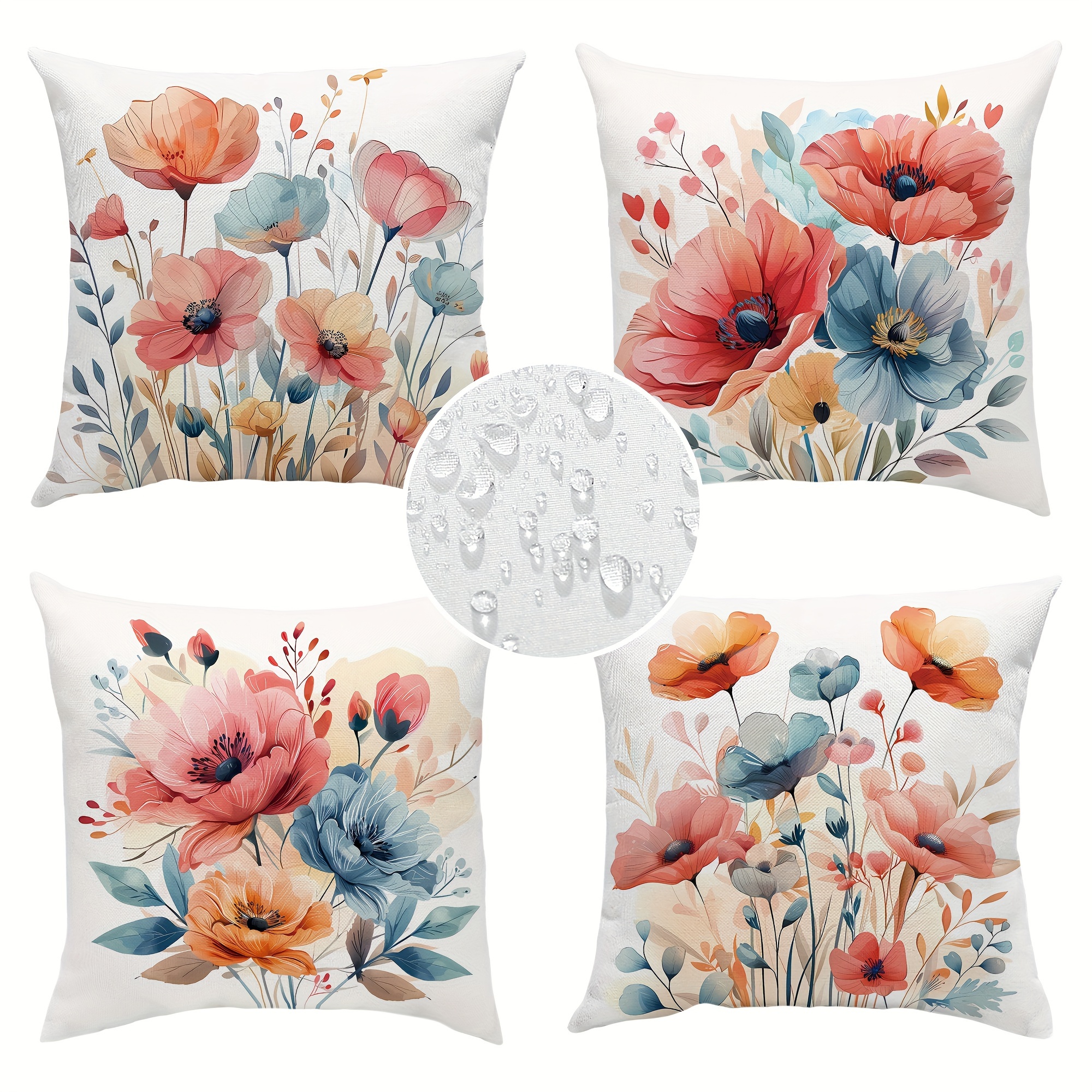 

4pcs Decorative Cushion 18in*18in For Furniture Bed Sofa Decoration