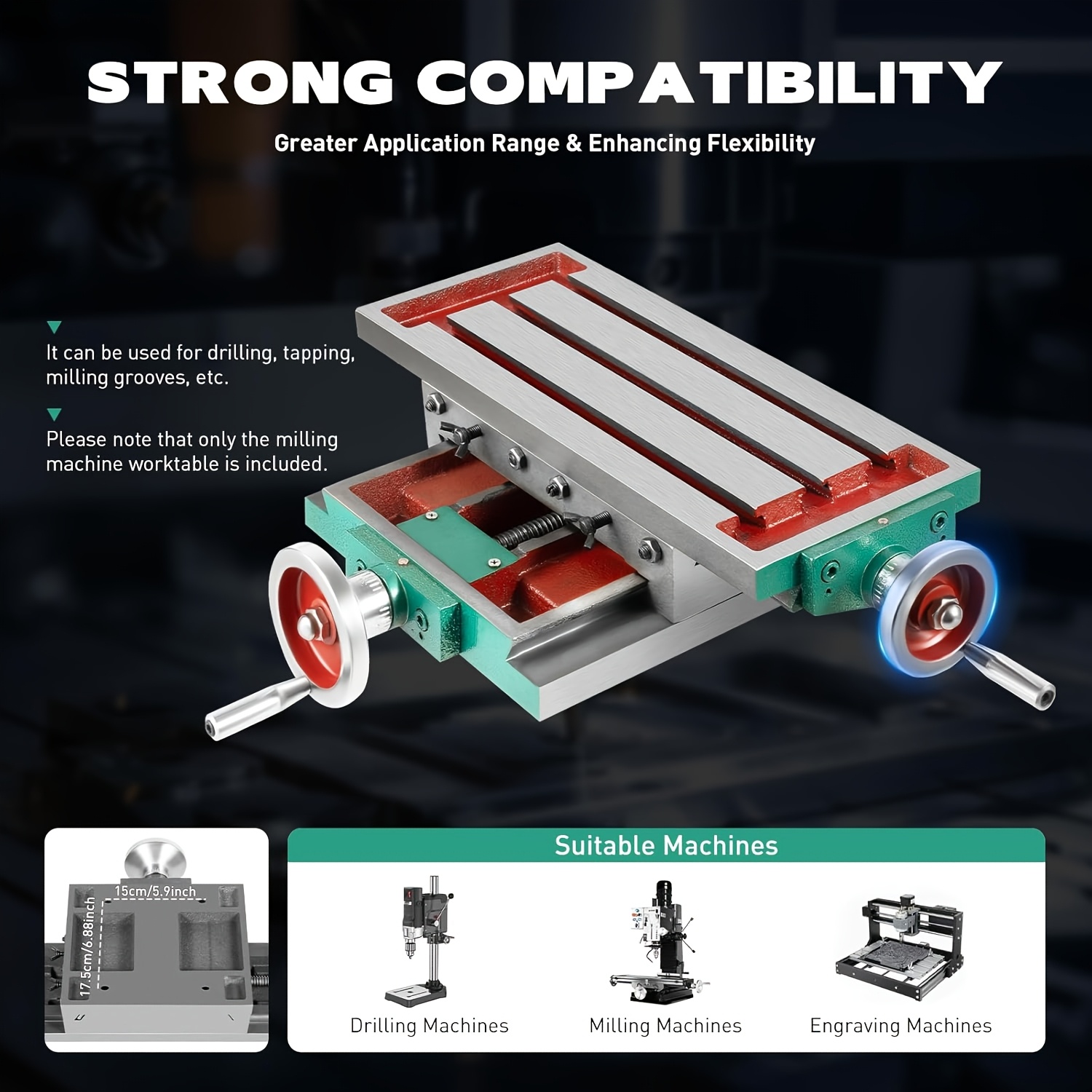 Vrtalni stroj 6.7"č17.7" | Večnamenska križna drsna miza za CNC obdelavo lesa, kovine in tkanin