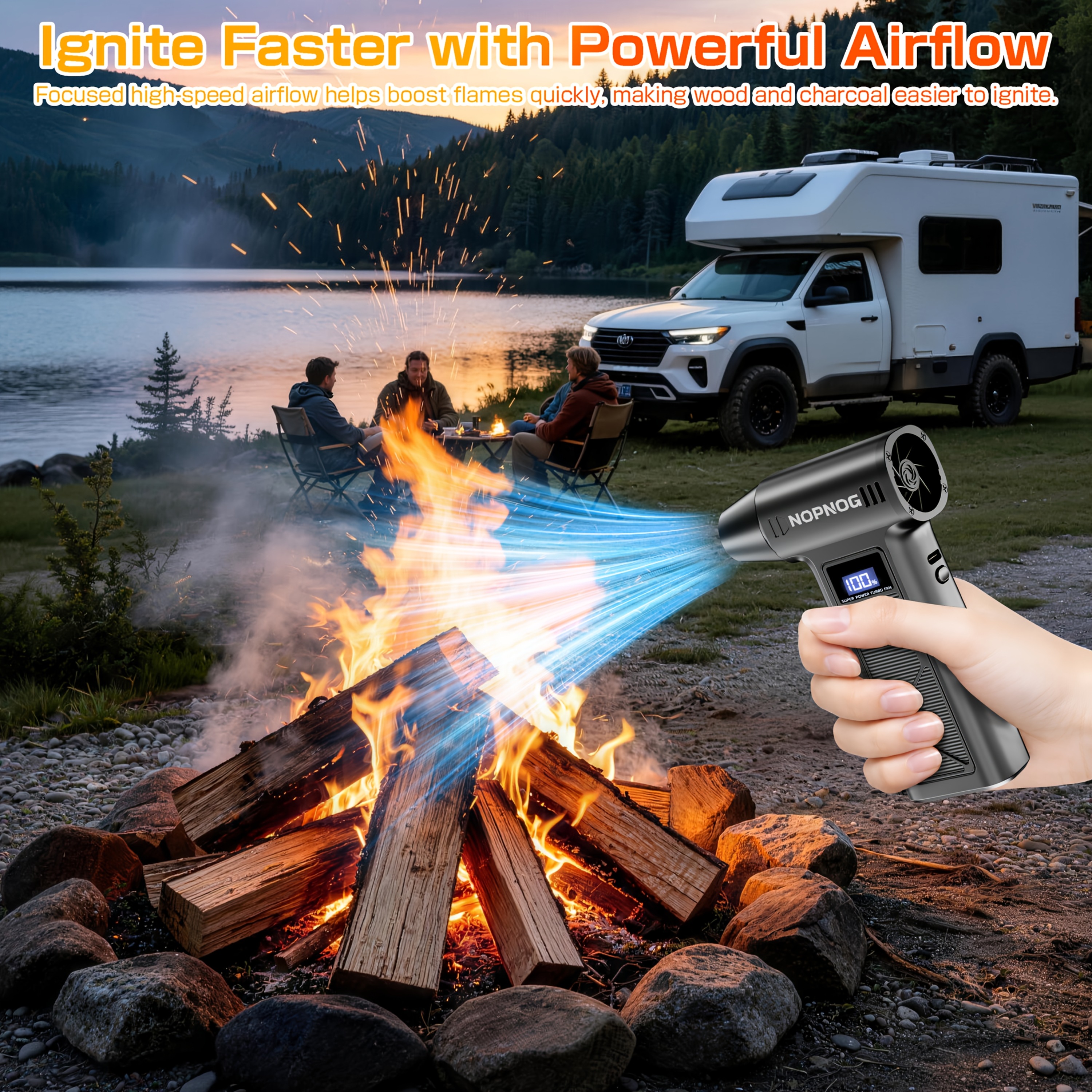 Electric Turbo Blower & Air Duster for Car Cleaning