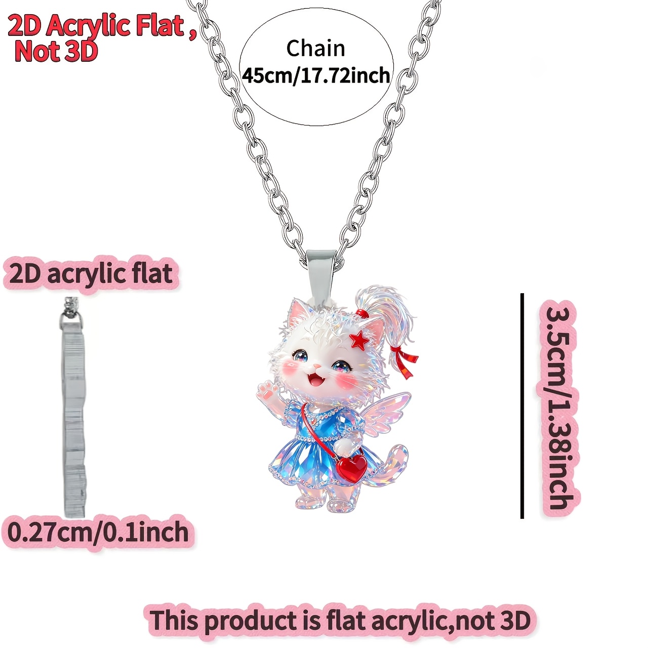 Unisex Cute Kitten Y-Shaped Necklace, Light Luxury Design
