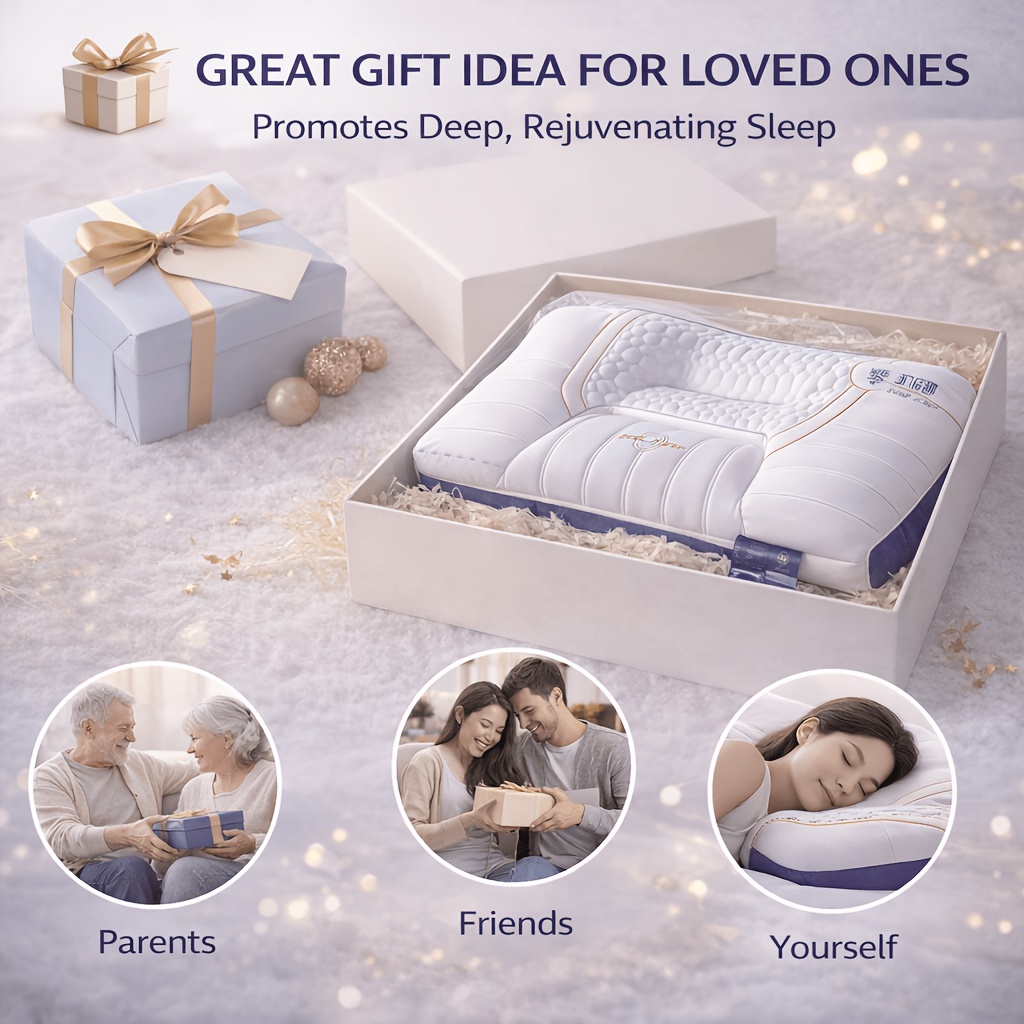 2pcs Deep Sleep Cervical Support Pillows - All-Season Soft Comfortable Bed Pillows, with 900G Non-Collapsible Support Core, Fiber Pillowcase, Fluffy Down Alternative Filling, Suitable for Back/Side Sleepers, Home And Travel