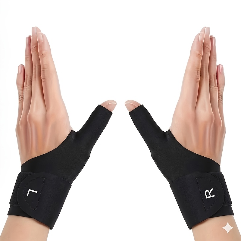 Image of 2pcs Thumb And Wrist Support, Adjustable Breathable Strap, , Unisex, Suitable For Sports, Laptop Typing, And Repetitive Work, , Ergonomic Support, Ideal Gift For Birthdays And Holidays