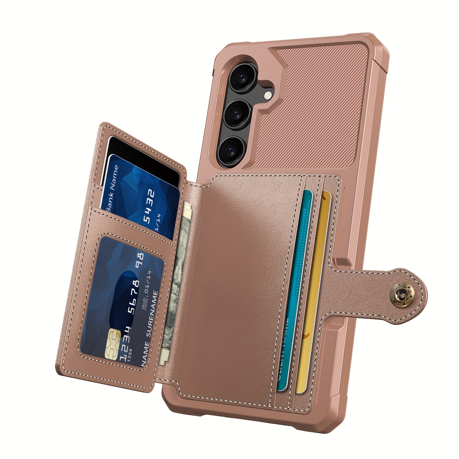 ZM03 Card Holder Faux Leather Case for 5G 5G Mobile Phone, with Card Slot, Compatible with Magnetic Car Mount, Heavy Duty Shockproof Durable Soft TPU Back Faux Leather Flip Wallet Cover - Image 61