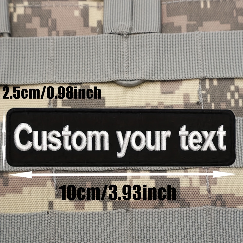 

tactical Elegance" Custom Embroidered Name Patch - Personalized Tactical Badge With Hook Back For Clothing & Backpacks, Available In Black/white