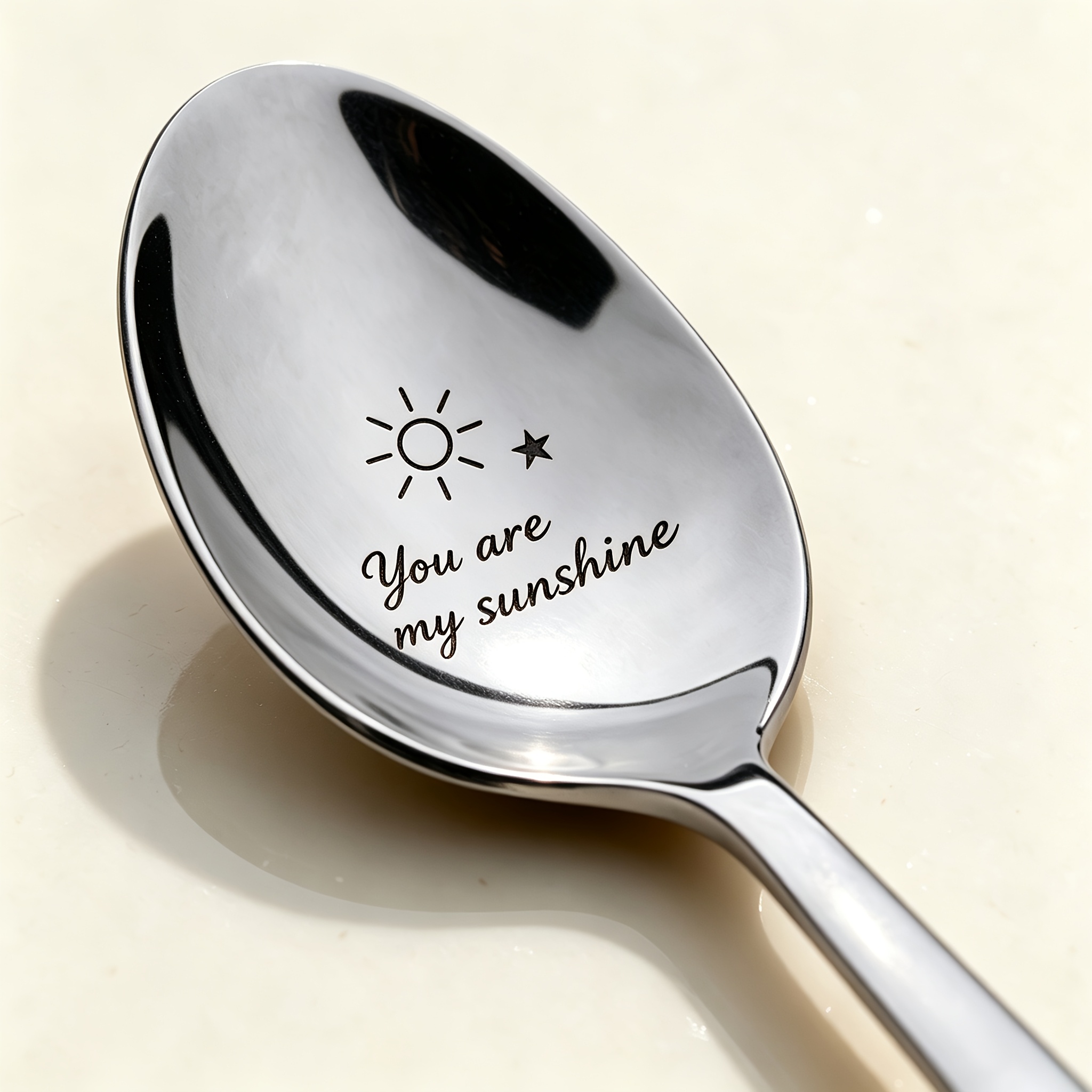TEMU You Are My Sunshine Stainless Spoon Love Saying For Coffee Tea Ice Cream Sz-448