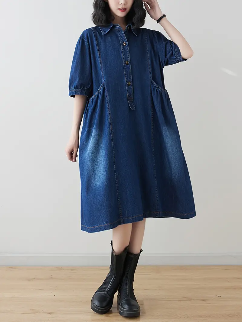 new summer korean style casual denim dress women - Temu Mexico new summer korean style casual denim dress women - Temu Mexico