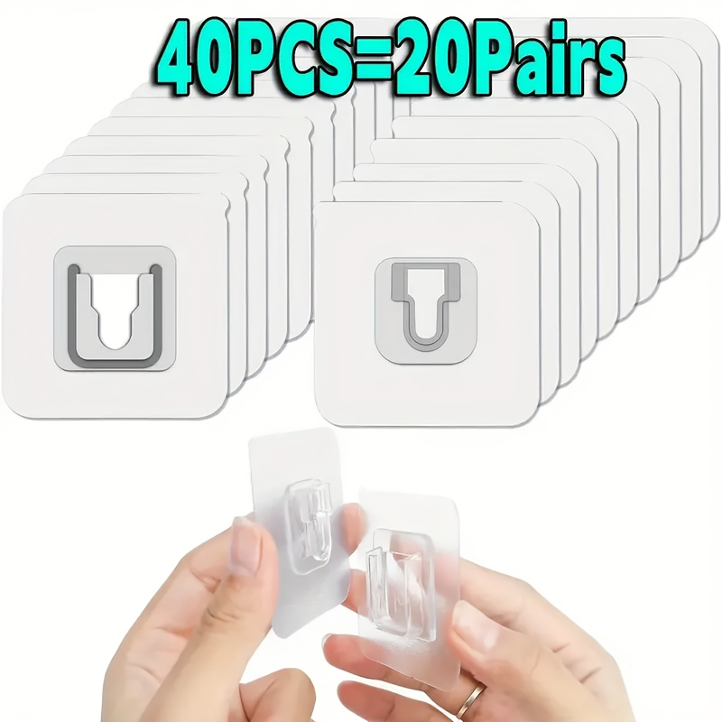 40pcs of sturdy double sided   wall hooks   transparent suction cup holders for organizing kitchen and bathroom easy to set up stylish design utility hooks