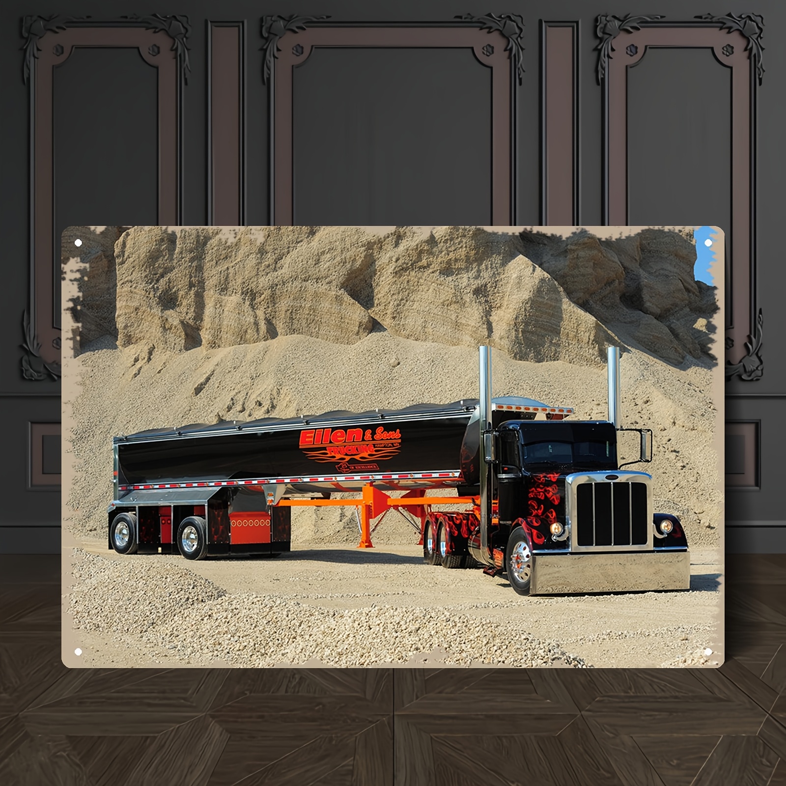 

For Truck Iron - 8x12 Inch, Traditional Style, Decor For