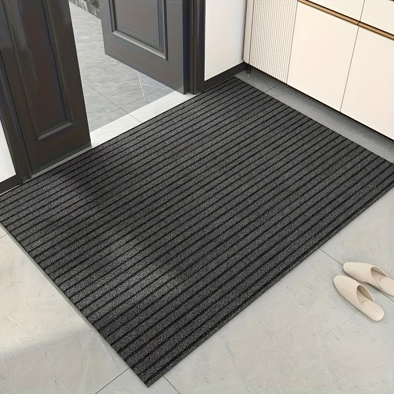 

Striped Non-slip Entrance Mat - Durable, Stain-resistant & Easy To Clean - Perfect For Outdoor, Front Porch & Entryway - Waterproof Pvc/polyester Blend