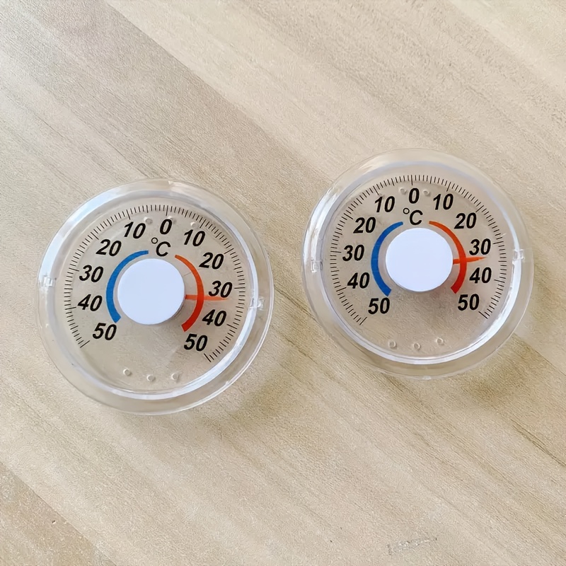 Image of Goxawee 2pcs Indoor And Outdoor Thermometer Set, Self-adhesive Thermometers: For Greenhouse, Garden And Home - No Batteries Required
