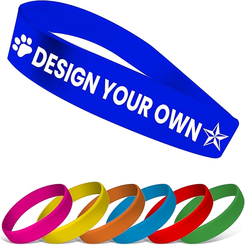 79pcs Customizable Silicone Bracelets with Heart Design