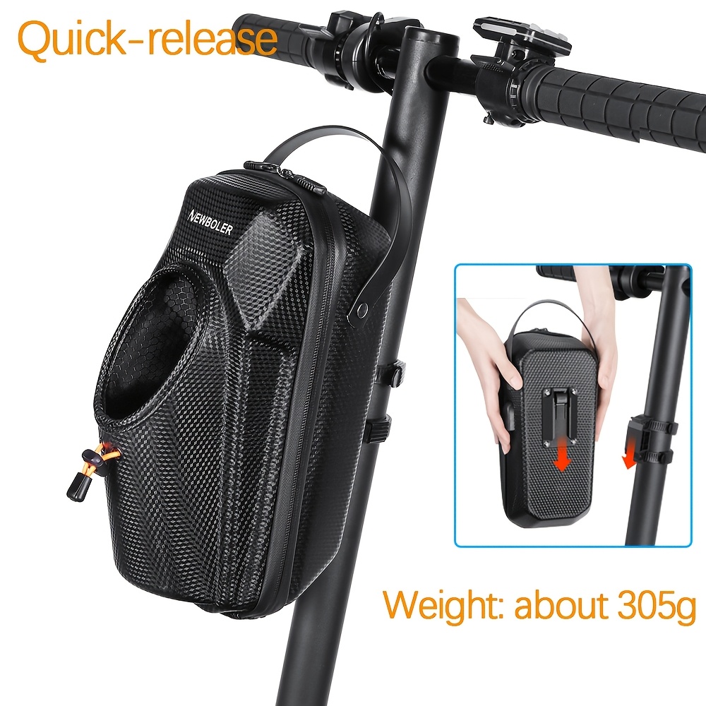 TEMU NEWBOLER Sac de poignée pour trottinette électrique grande avec porte-bouteille d'eau, matériau à coque dure EVA | Structure robuste, à la