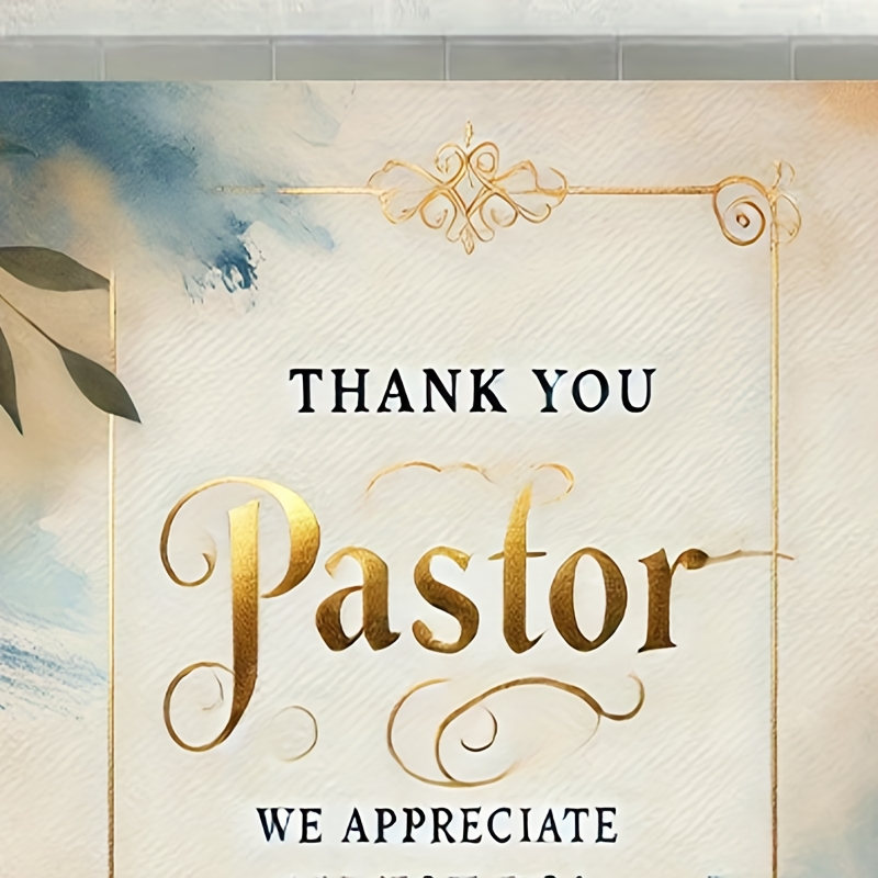 

1pc Pastor Appreciation Polyester Backdrop Banner, 7x5ft Multipurpose Watercolor Design, No Electricity Needed, Ideal For Outdoor Celebrations And Studio Party Decor