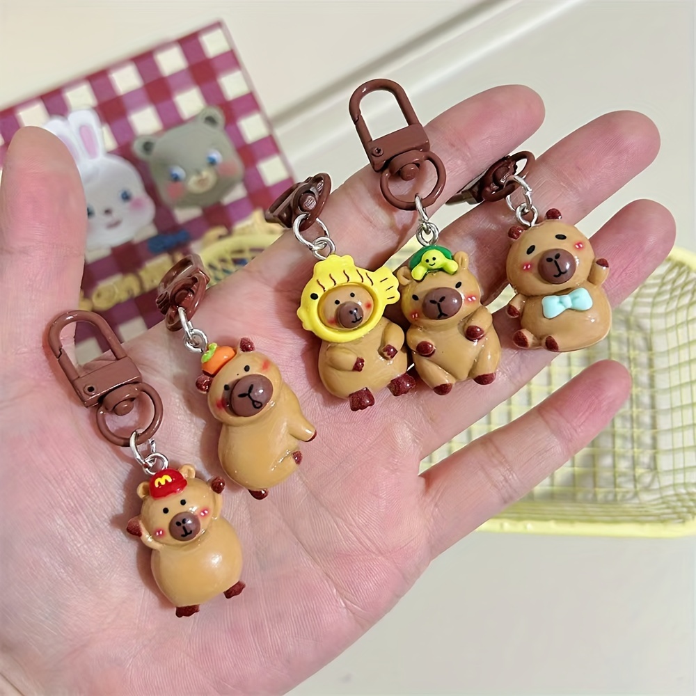 

10pcs Keychains - Resin Cartoon Charms For Backpacks & School Bags, Perfect Gift