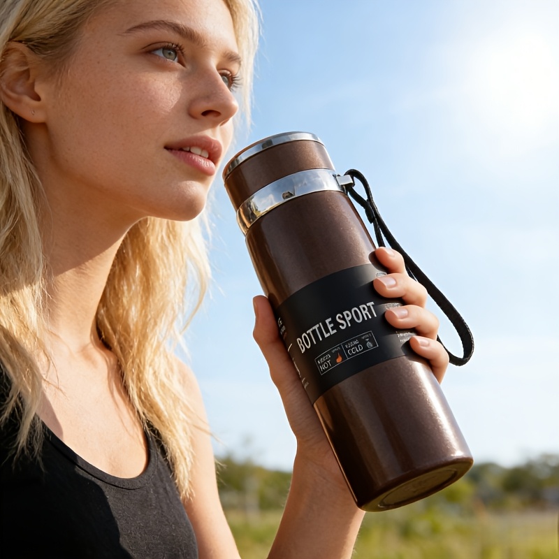 1pc 27.05oz Stainless Steel Insulated Travel Mugs-Double Vacuum, Thick Insulation, Good for Tea And Coffee, Large Capacity Outdoor Sports Water Bottle, Perfect Holiday Gift, Ideal for Cycling And Hiking