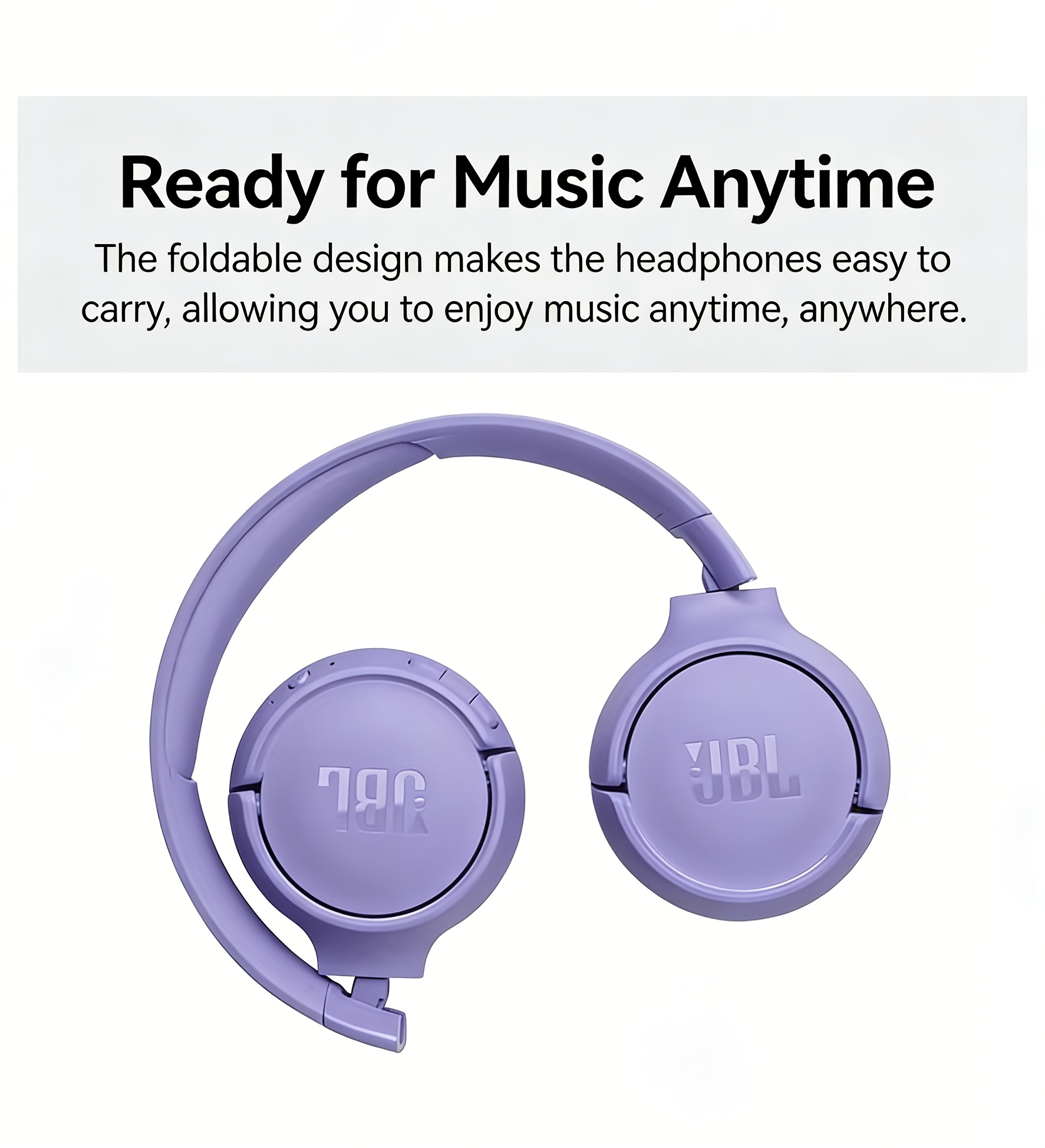 JBL Tune 520 BT, On-Ear Wireless Headphones, Pure Bass, 33Mm Dynamic Driver, Restoring Music Details, Call Noise Reduction, JBL APP, Multi-Scene, Suitable for Pop/Rock And Other Genres