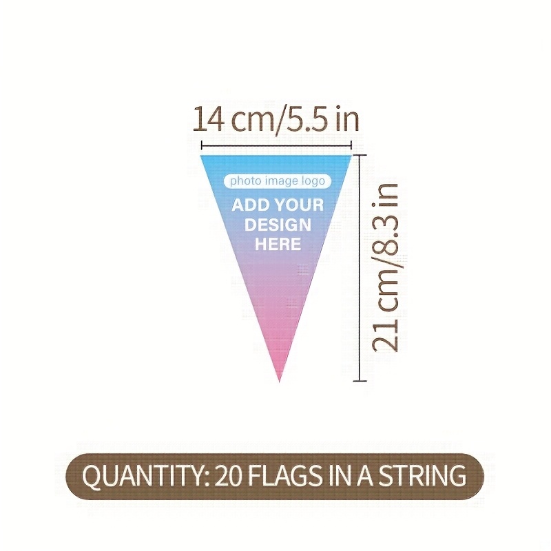 TEMU Abc Personalized Triangle Streamer Custom Flags, Outdoor Banners, Advertising Flags, Atmosphere Backdrops, Personalized Banners | Suitable For