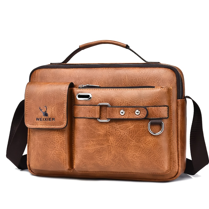 Image of Men's Crossbody Bag Trendy Versatile Large Capacity Casual Business Multi-functional Shoulder Casual Travel Large Capacity Storage Bag Men' Men's Shoulder Bag Men's Briefcase Men's Handbag Outdoor