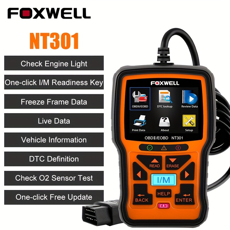 

Foxwell Nt301 Obd2 Live Obdii Diagnostic Tool For