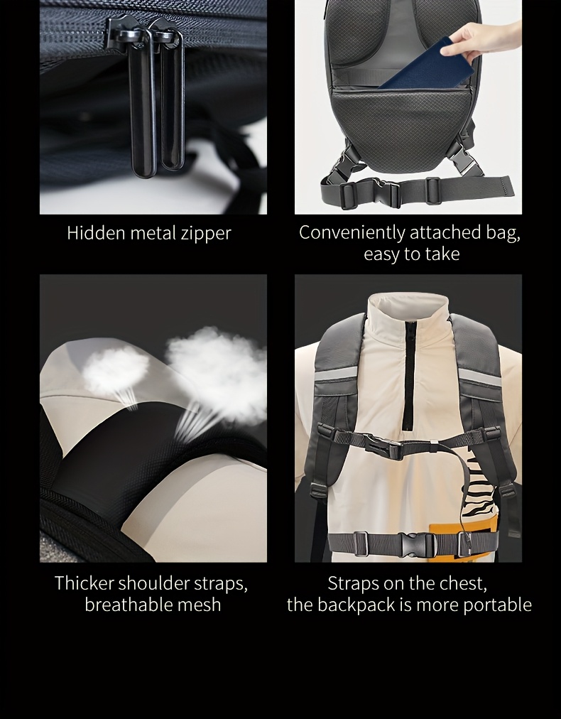 Sac à dos LED pour ordinateur portable Crelander avec yeux, sac à dos LED pour moto Chevalier de 45,72 cm avec écran couleur programmable, grand sac à casque rigide de grande capacité, sac à dos tendance pour la randonnée, le camping, le vélo et les voyages