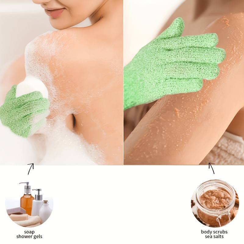 5pcs Colorful Exfoliating Gloves Set for Spa & Body Scrubbing