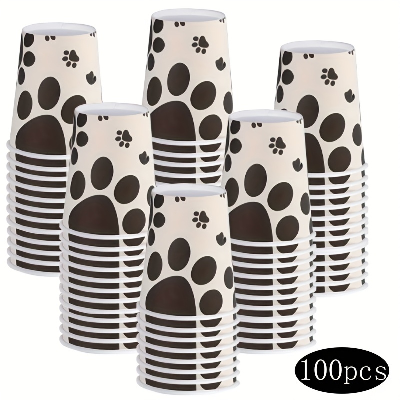 Image of 20/100pcs Cups, Coffee Cups, Disposable Drinking Cups, Hot And Cold Beverage Paper Cups, Suitable For Hot Water, Juice, Parties, Picnics Paper Cups
