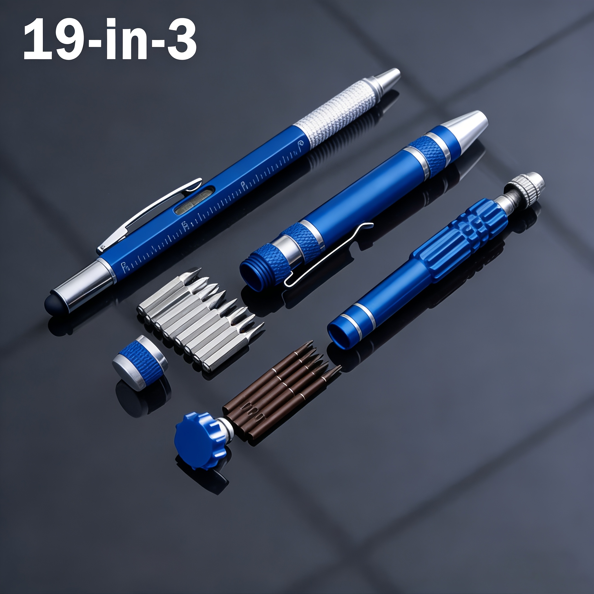 Image of 19-in-3 Multifunctional Magnetic Portable Screwdriver, Pen-style Screwdriver Gift, Multifunctional Portable Tool, Suitable Tools For Small Devices