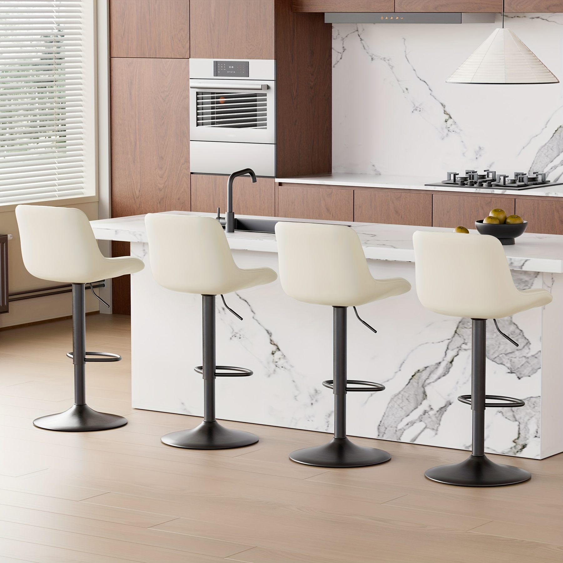 exclusive Counter Height Bar Stools 1/2/3/4 Packs Counter Height Bar Stools, Adjustable Swivel Upholstered Counter Height Barstools with Back And Footrest, Stool Chair for Kitchen Counter Island 17 exclusive Counter Height Bar Stools 1/2/3/4 Packs Counter Height Bar Stools, Adjustable Swivel Upholstered Counter Height Barstools with Back And Footrest, Stool Chair for Kitchen Counter Island - Image 17