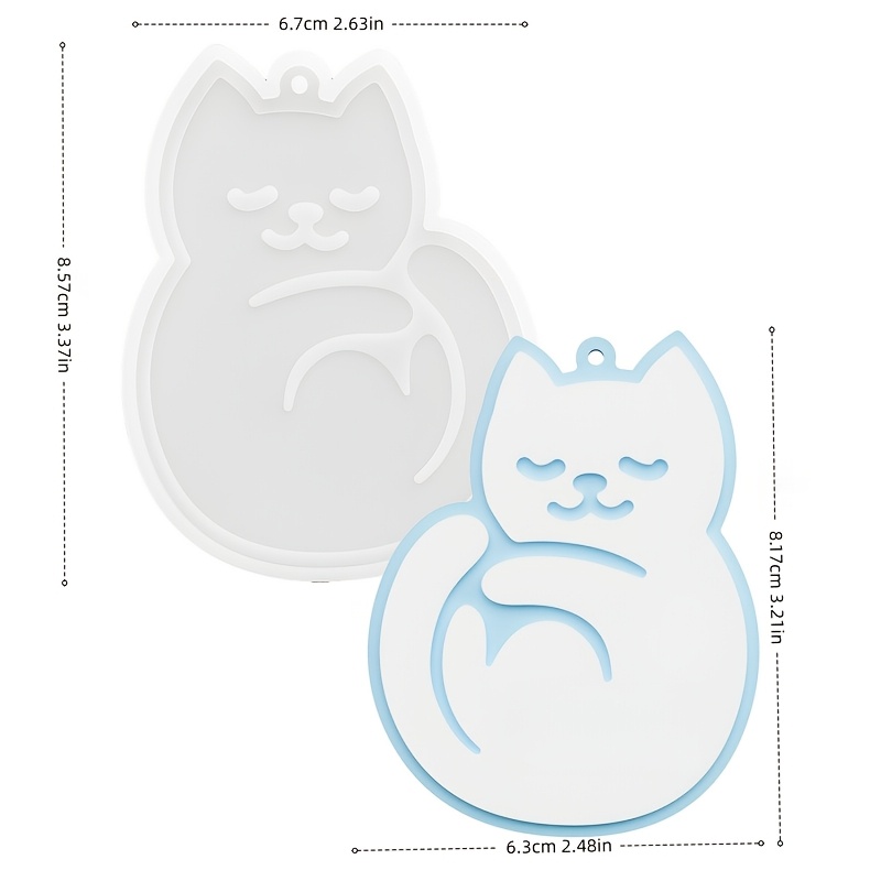 TEMU Stampo SILIKE LUFEI 3D Occhio e Stampa di - Stampo in Silicone Riutilizzabile per Resina per , Muso Felino ad con Design a Foro per Appendere,