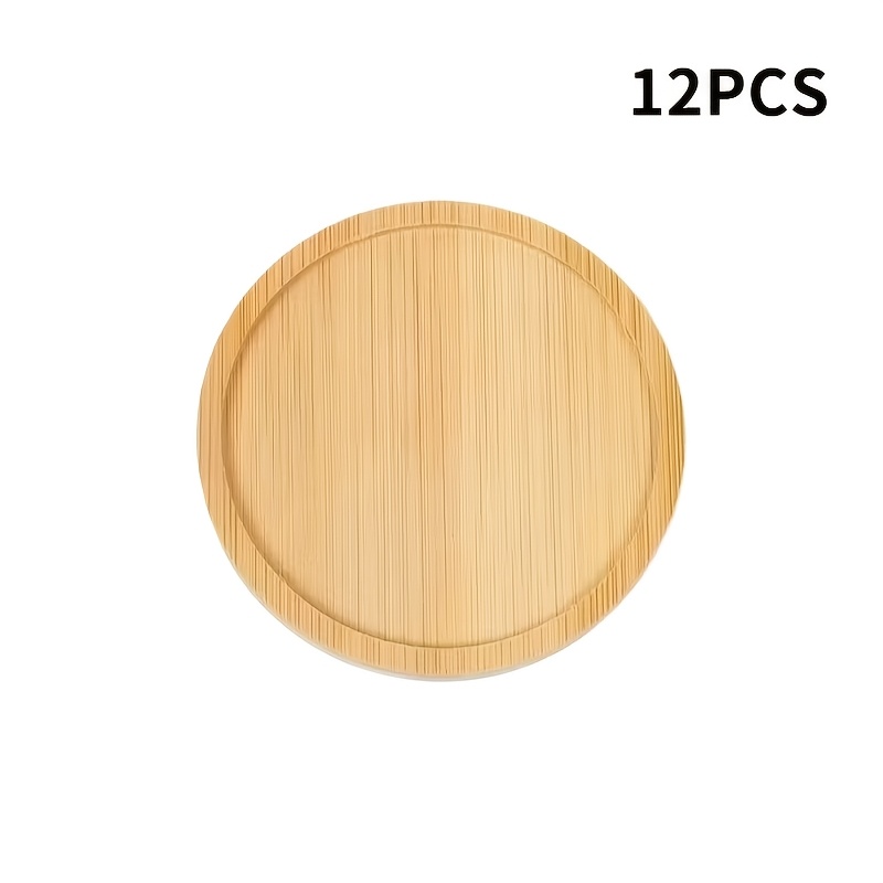TEMU 12/16/20pcs Bamboo Mosaic Coasters Set | Minimalist, Solid Color, Heat-resistant, Non-slip, Ideal For Plant Pots, Home, Office, Dining | Uncut
