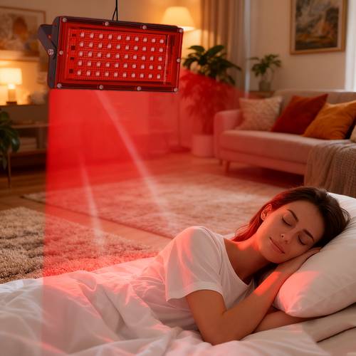 1pc full light panel lamp 660nm red light device with stylish durable construction high for facial care 1pc 50 light beads design long