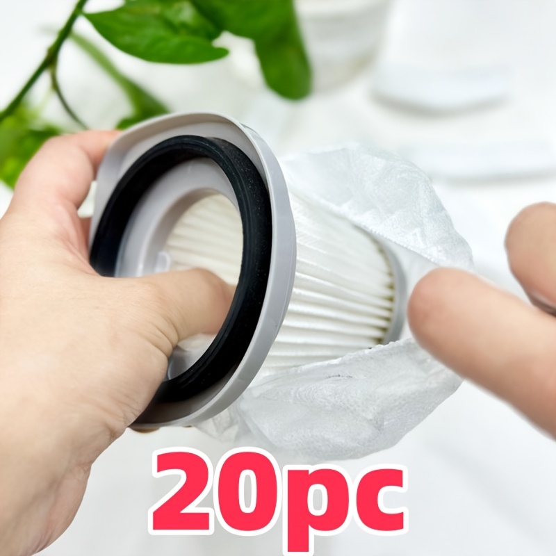 TEMU Paquete de 20 Tapas de Filtro de Vacío Manual Desechables No Tejidas Cubiertas de Prefiltro Calcetines Ajustables para Colectores de Polvo