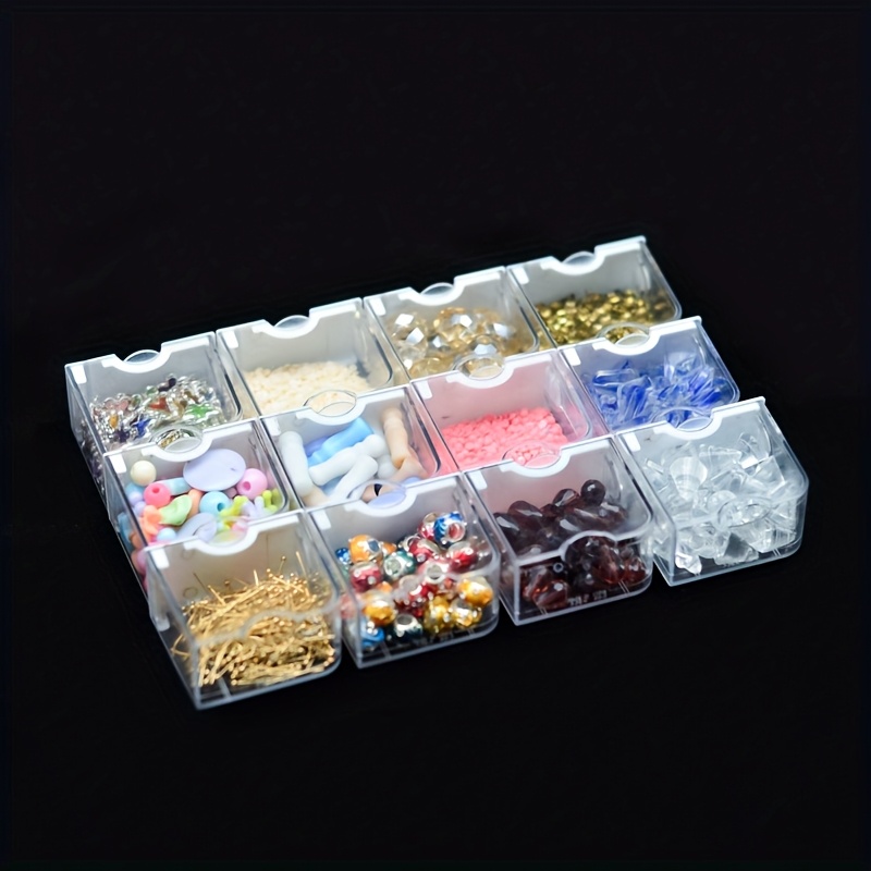 diy 18pcs 30pcs transparent plastic storage box set   visibility stackable space saving solution for hair accessories jewelry   hardware craft supplies multifunctional lightweight organizer box for organization storage and transportation Product details 4