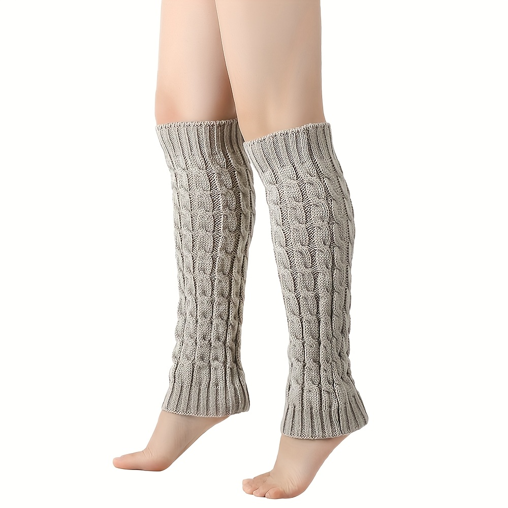 TEMU 1 Pair Elegant Warm Leg Warmers For Women, Formal And Casual Winter Wear, Comfortable Winter Apparel, Suitable For Boots And Shoes, Warm