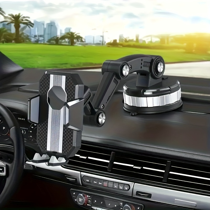 

360° Rotatable Car Phone Holder – Adjustable Arm, Vibration-proof Grip, Heavy-duty Truck Mount, Washable Sticky Base, Abs Material, Waterproof Multi-joint Angle Adjustment