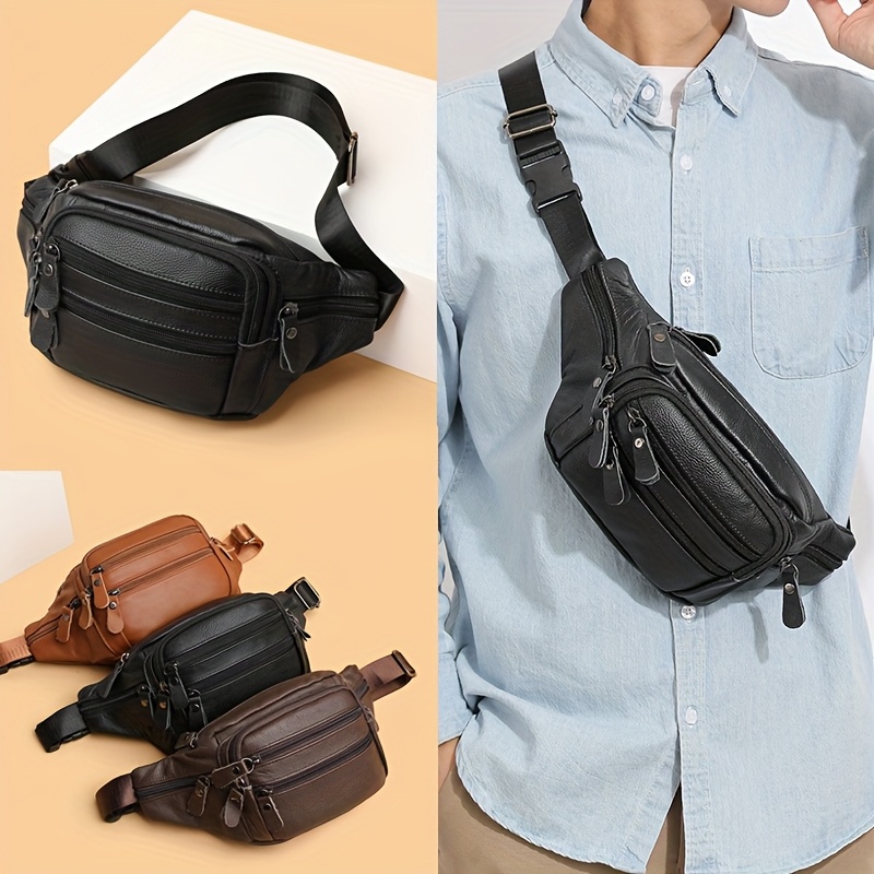 Acquista LAOSHIZI Borse da petto da uomo in vera pelle Borsa a tracolla Triangolo Messenger Spalla Blosa Telefono Piccolo Mochila Viaggi d'affari in Italia a partire da 19