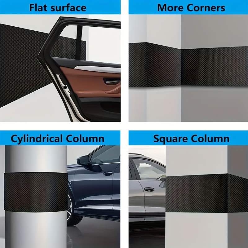 1pc eva garage wall protector 2m x 25cm self     5mm thick scratch fire resistant wall padding black