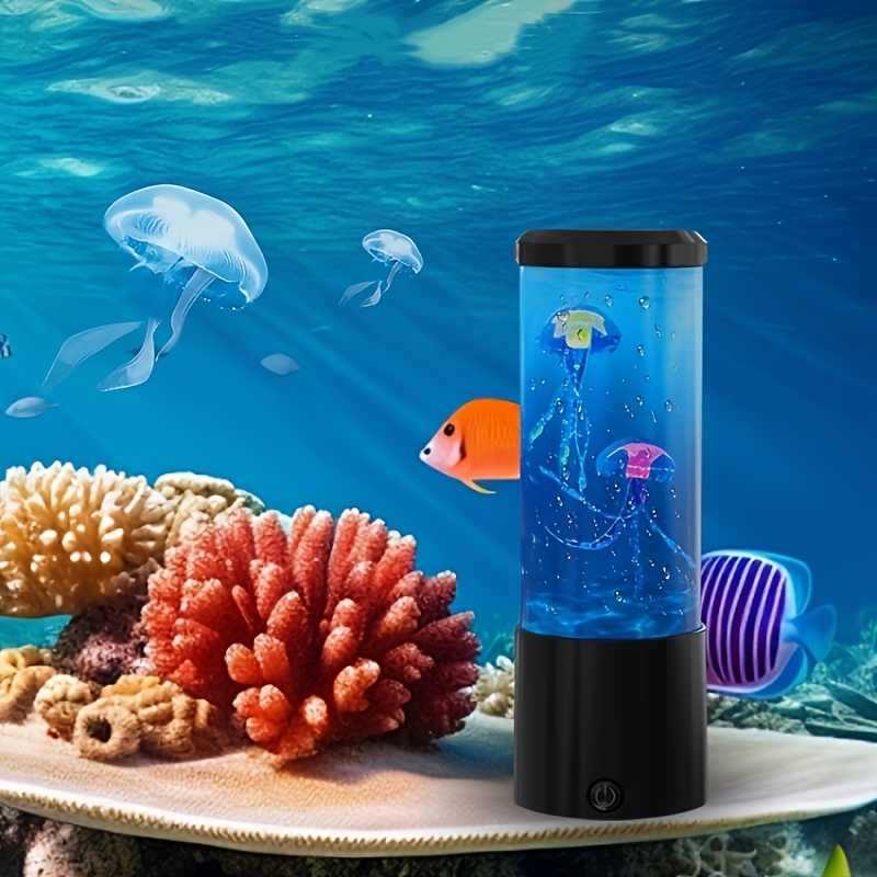 

8-inch Jellyfish Led Lava Lamp - 7-color Aquarium Light With Usb Power, Color For Switch & Remote Control, Soft Ambient Lighting For Home Or Office Decor, Jellyfish Lamp