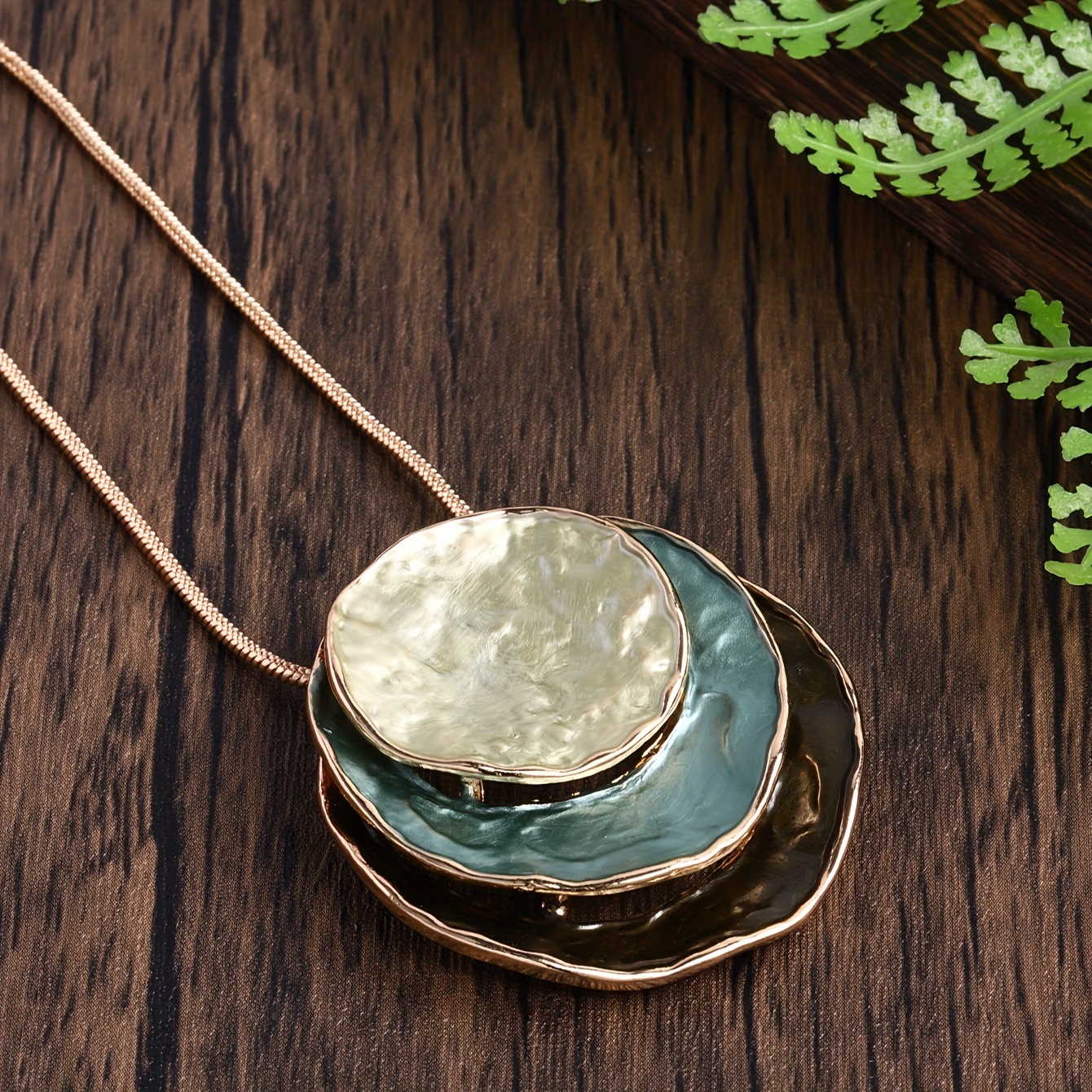 Geometric Pendant Necklace & Earrings Set - Romantic Gift Idea