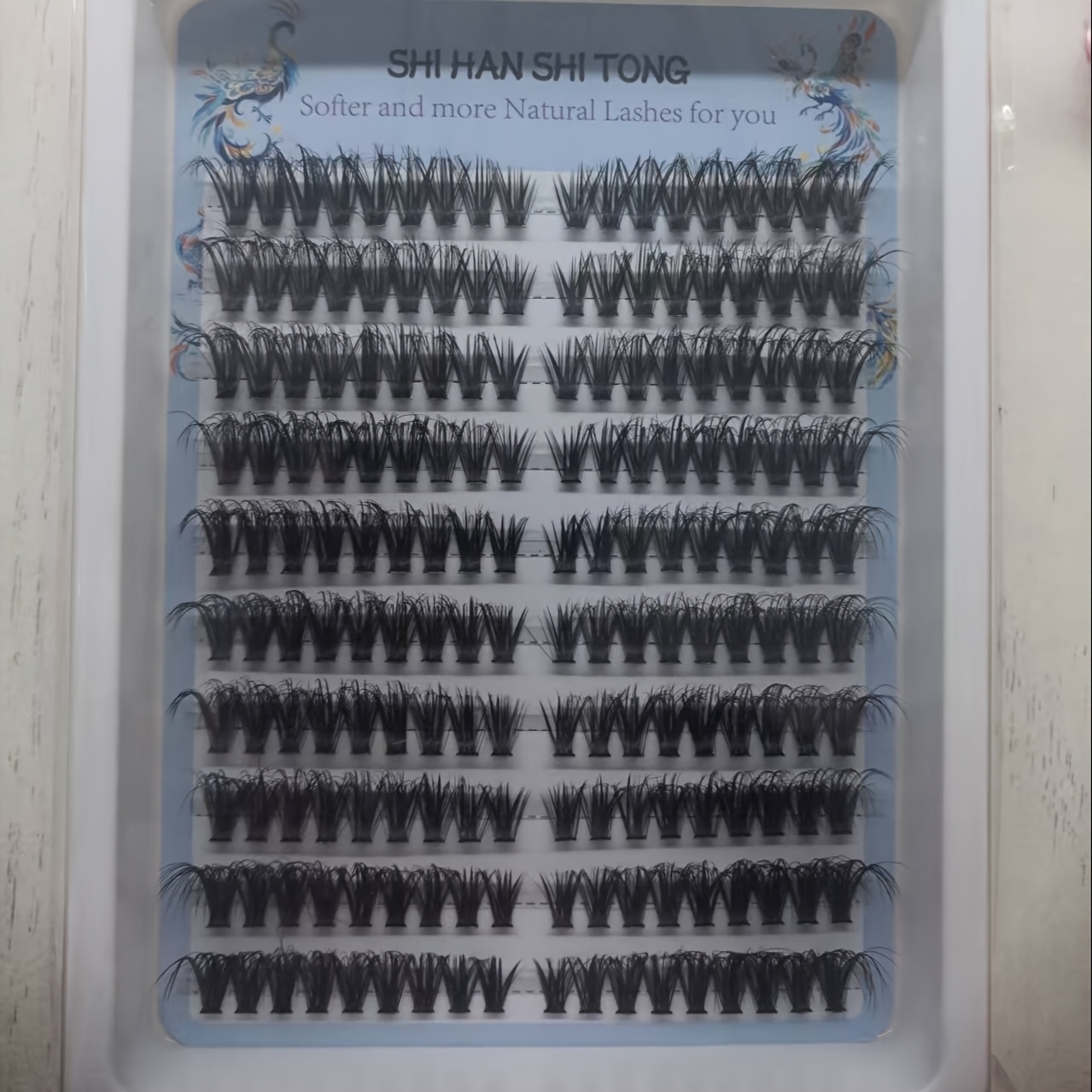Image of 180pcs Cluster Lashes Diy Eyelash Extensions C Long Individual Mixed Tray Mink Cluster Extensions 5d Effect Dramatic Eyelashes Handmade