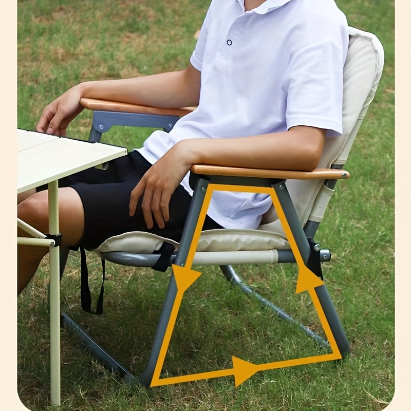 Portable Folding Fishing Chair - Camping Chair Adjustable Backrest