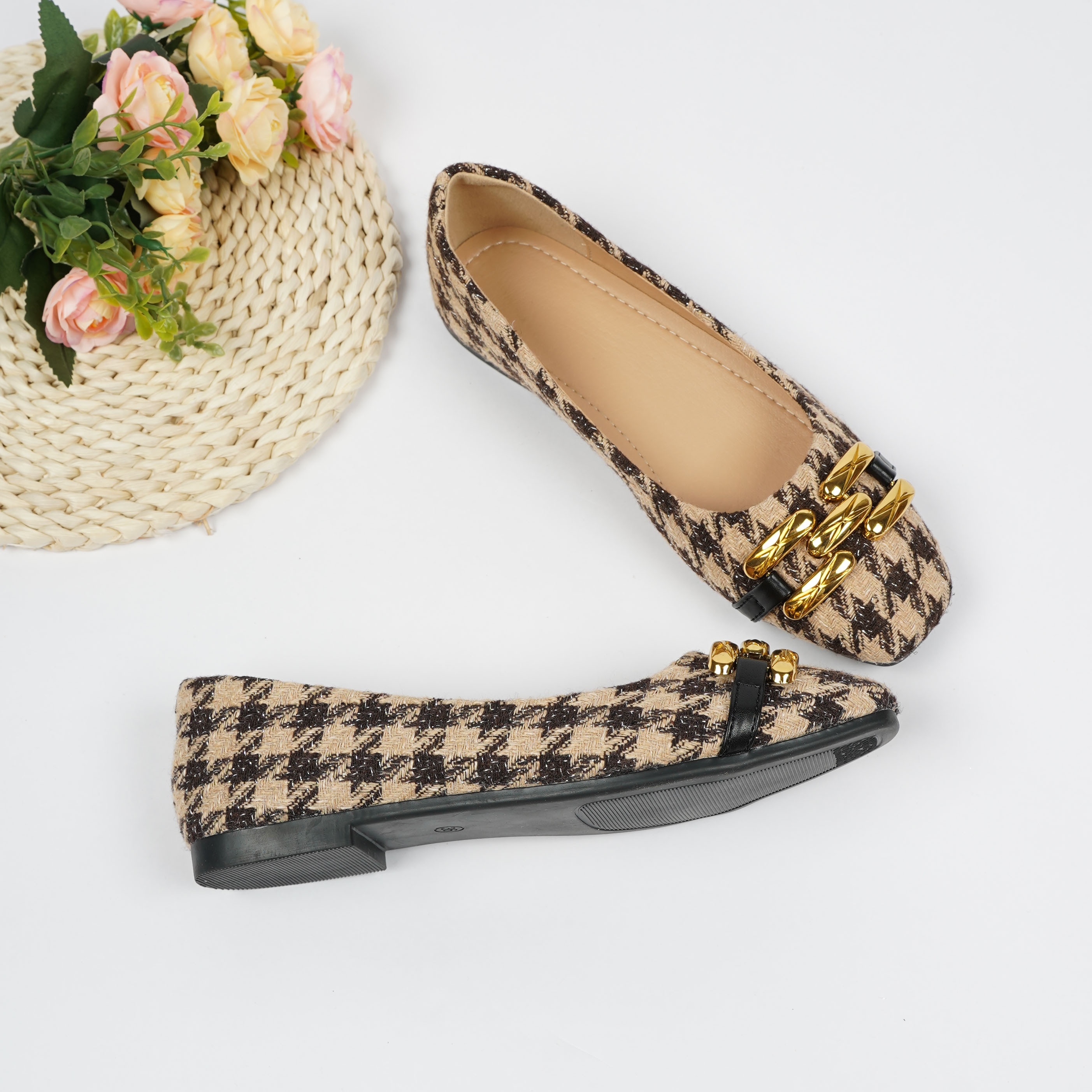 Women's Flat Square-Toe Professional Shoes, Women Shoes